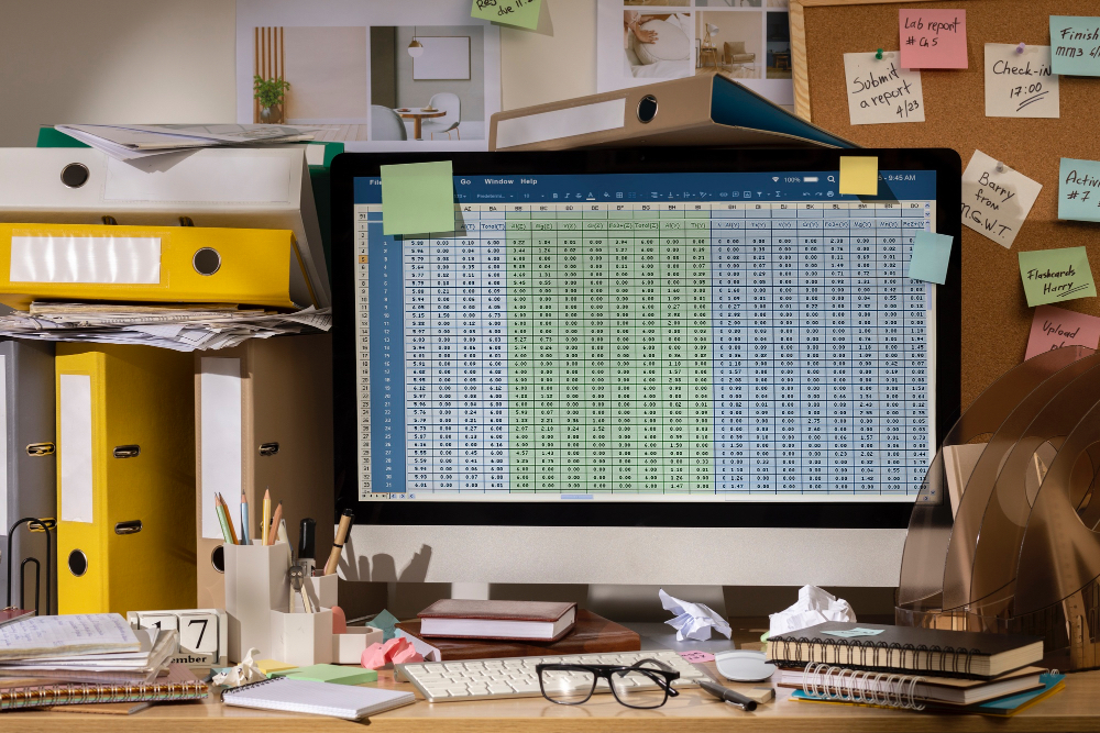 computer financial software screen